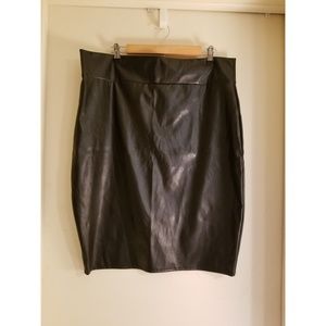 Faux Leather Pencil Skirt